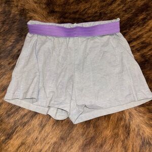 Wonder Nation Gray Shorts with Purple Waistband 10/12